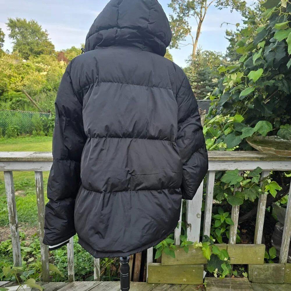 Champion Quilted Puffer Hooded Jacket Dark Blue Full Zipper Men's Size XL - Picture 7 of 11